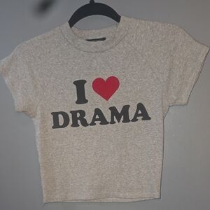 Forever 21 Heather Gray Tee with Red Design